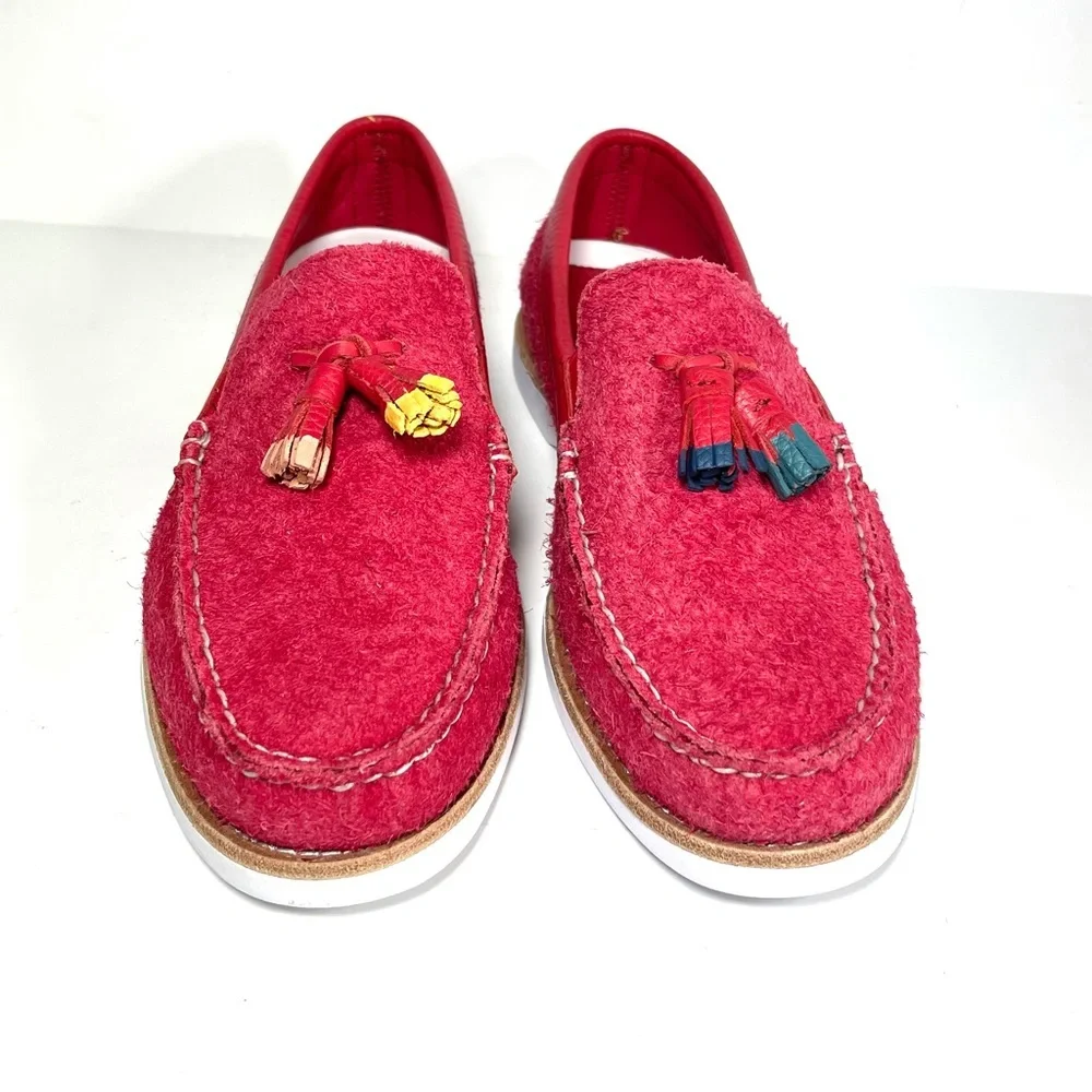 Sperry cloud Authentic‎ Original Men’s Tassel Loafers Red Suede Size 8 Rare